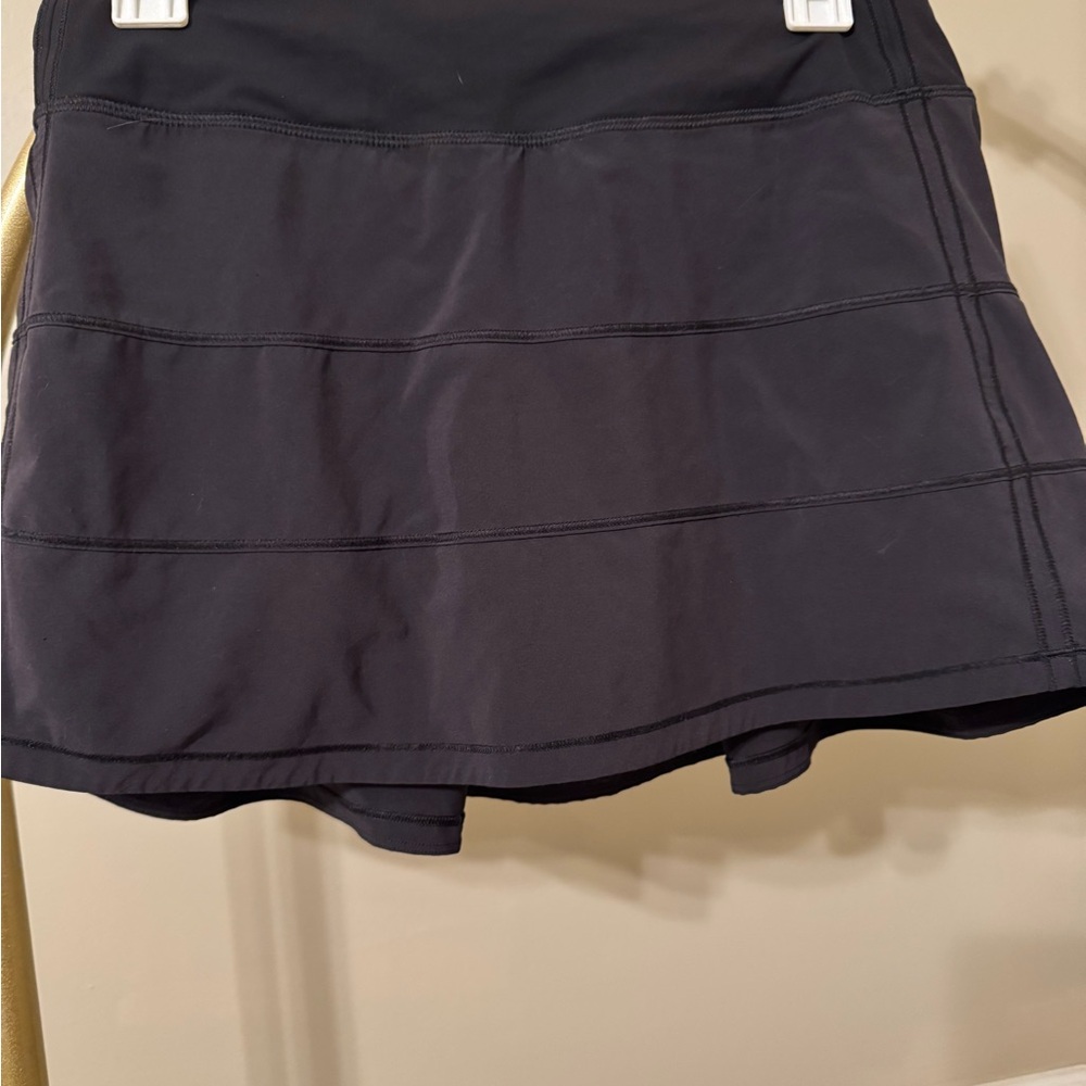 Lululemon Athletica Black Pace Rival Hi-Rise Tennis Skirt Long